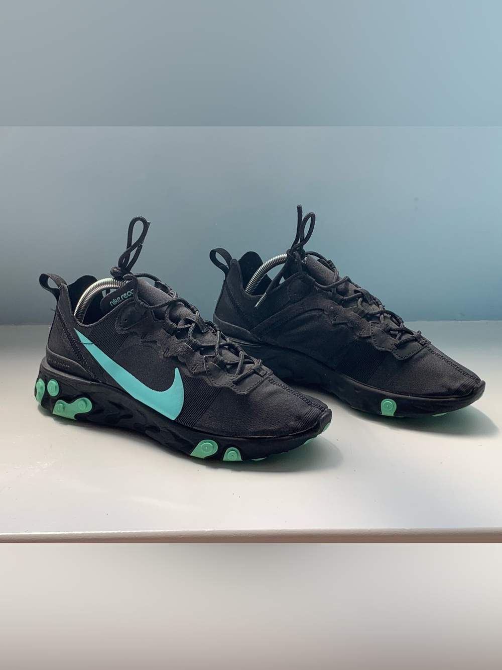 Nike React Black & Teal Athletic Sneakers